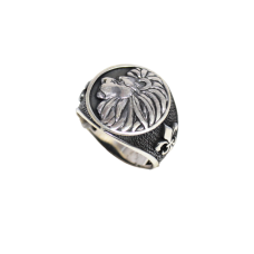 Mens Lion Band Ring Silver Sterling 925 Sultan Unisex Men Jewelry Handmade D913